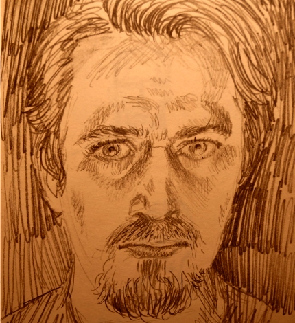 Autoportret, ołówek na papierze, 2016r.